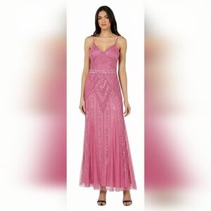 NWT Size 15/16 Jump Hot Pink Beaded Gown